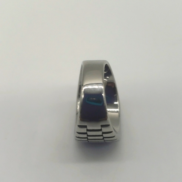 2007- Royal Blue Cubic Zirconia Handmade Men's Ring Size 10 NWT - Picture 7 of 7